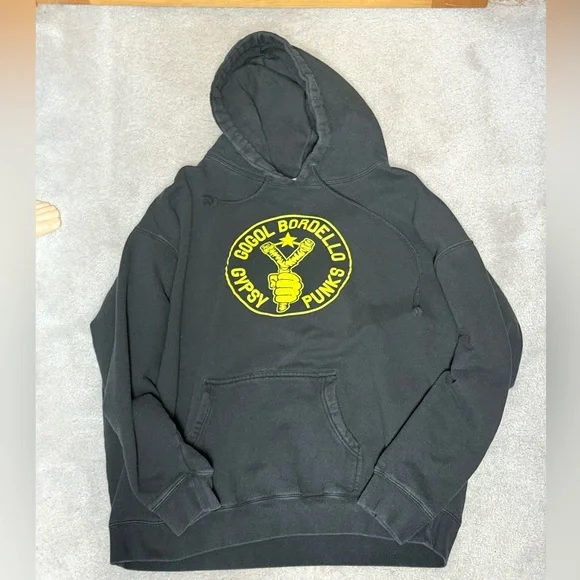 Gogol Bordello Slingshot Band Hoodie Sweatshirt Black Size XL - Picture 2 of 7